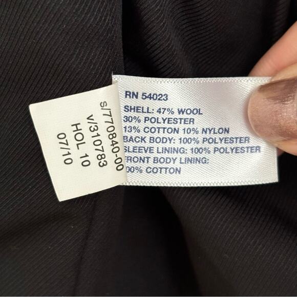 Retro Vintage Gap Black & White Tweed Wool Moto Jacket Size M - Picture 6 of 8